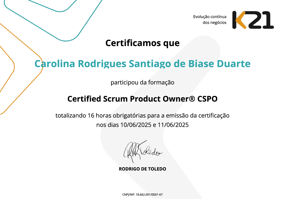 Certificado K21